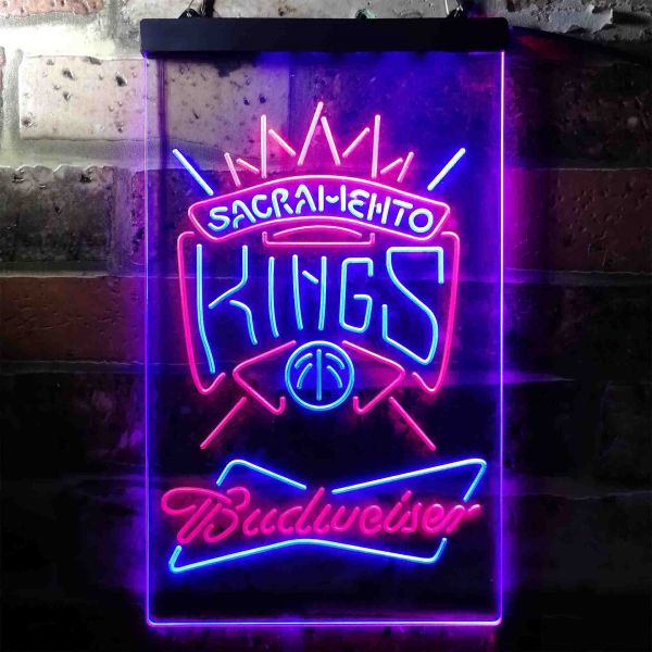Sacramento Kings Budweiser Neon Dual LED Sign